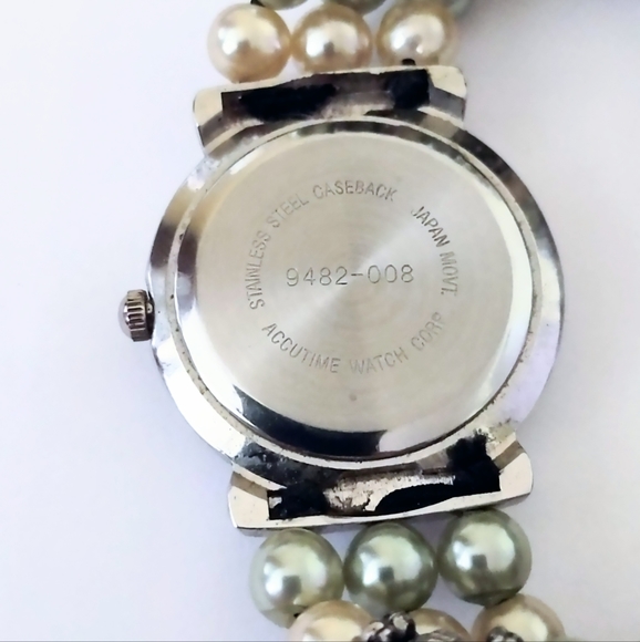 Boca Classics Vintage Beaded Wrist Watch 6.5"-7" - Picture 4 of 7